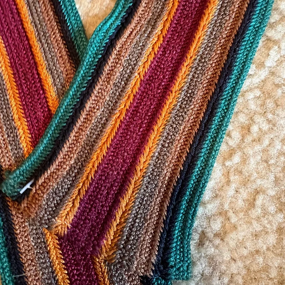 Christian Dior Sportswear Vintage Striped Knit Scarf – Rare Retro Piece